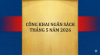 Công khai bổ sung ngân sách tháng 5/2026