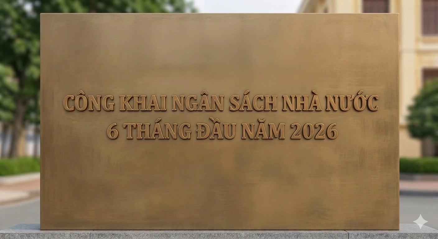Công khai thu chi NSNN 6 tháng đầu năm 2026